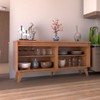 Balcão Buffet Safira Avanti 4 Portas Mel/Off White - Panorama Móveis