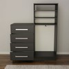 Cômoda Vitória Avanti 2 Portas 4 Gavetas Preto Fosco - Panorama Móveis