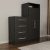 Cômoda Vitória Avanti 2 Portas 4 Gavetas Preto Fosco - Panorama Móveis