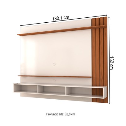 Painel para TV Até 70 Polegadas Avanti Ripado Cinamomo/Off White - panorama Móveis