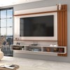 Painel para TV Até 70 Polegadas Avanti Ripado Cinamomo/Off White - panorama Móveis
