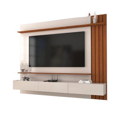 Painel para TV Até 70 Polegadas Avanti Ripado Cinamomo/Off White - panorama Móveis