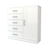 Cômoda Flórida Avanti 5 Gavetas 1 Porta Branco - Panorama Móveis