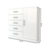 Cômoda Flórida Avanti 5 Gavetas 1 Porta Branco - Panorama Móveis