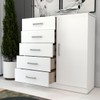 Cômoda Flórida Avanti 5 Gavetas 1 Porta Branco - Panorama Móveis
