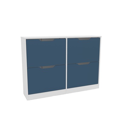 Sapateira Madri 4 Portas Azul/Branco - Politorno