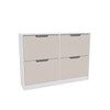 Sapateira Madri 4 Portas Creme/Branco - Politorno