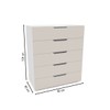 Cômoda Madri 5 Gavetas Creme/Branco - Politorno