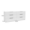 Cômoda Madri 6 Gavetas Branco - Politorno