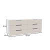 Cômoda Madri 6 Gavetas Creme/Branco - Politorno