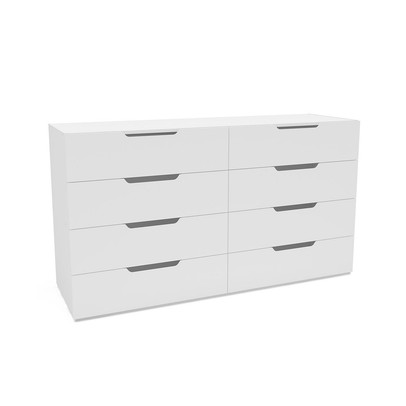 Cômoda Madri 8 Gavetas Branco - Politorno