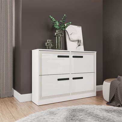 Sapateira Valência 4 Portas Branco - Politono