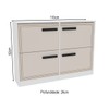 Sapateira Valência 4 Portas Creme/Branco - Politono