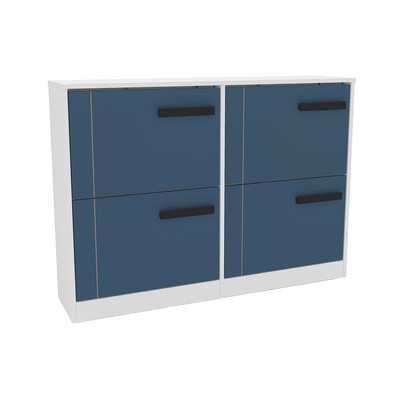 Sapateira Lisboa 4 Portas Azul/Branco - Politorno