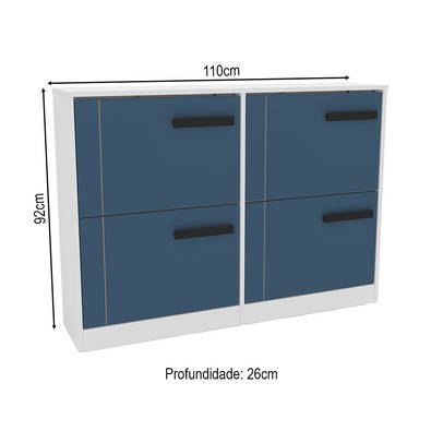 Sapateira Lisboa 4 Portas Azul/Branco - Politorno