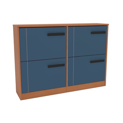 Sapateira Lisboa 4 Portas  Azul/Freijó - Politorno