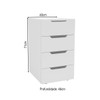 Gaveteiro Madri 4 Gavetas Branco - Politorno