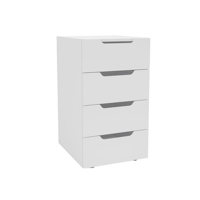 Gaveteiro Madri 4 Gavetas Branco - Politorno