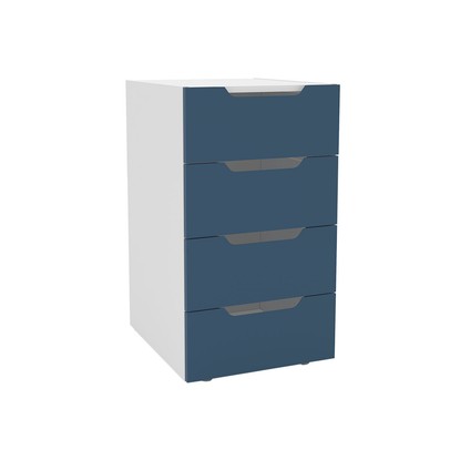 Gaveteiro Madri 4 Gavetas Azul/Branco - Politorno