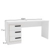 Mesa para Escritório Valência 3 Gavetas Branco - Politorno
