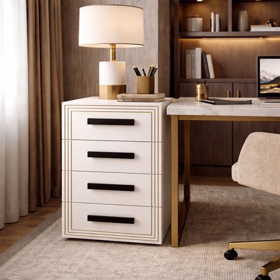 Gaveteiro Valência 4 Gavetas Branco - Politorno