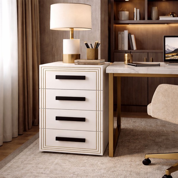 Gaveteiro Valência 4 Gavetas Branco - Politorno