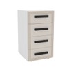 Gaveteiro Valência 4 Gavetas Creme/Branco - Politorno