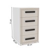 Gaveteiro Valência 4 Gavetas Creme/Branco - Politorno