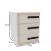 Mesa de Cabeceira Valência 3 Gavetas Creme/Branco - Politorno