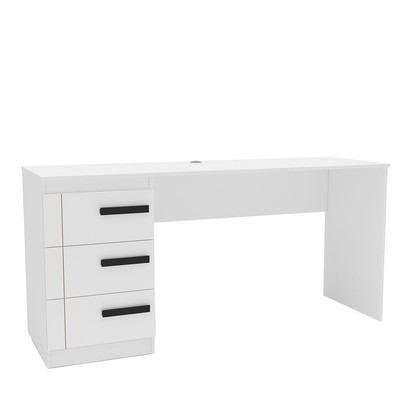 Mesa para Escritório Lisboa 3 Gavetas Branco - Politorno