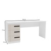 Mesa para Escritório Lisboa 3 Gavetas Creme/Branco -  Politorno