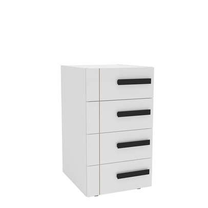 Gaveteiro Lisboa 4 Gavetas Branco - Politorno
