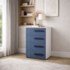 Gaveteiro Lisboa 4 Gavetas Azul/Branco - Politorno
