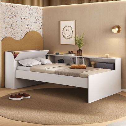 Cama Infantil Bellagio 1 Porta Branco - Pnr Móveis