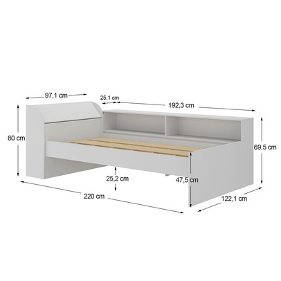 Cama Infantil Bellagio 1 Porta Branco - Pnr Móveis