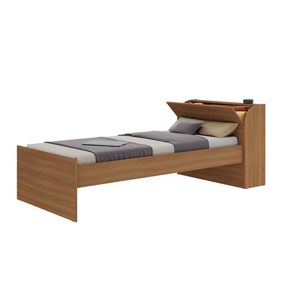 Cama Infantil ávilla 1 Porta Nogal - Pnr Móveis