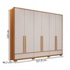 Guarda-Roupa Casal Tech 6 Portas 3 Gavetas 100% Mdf Freijó Trend/Off White Tx - Pnr Móveis