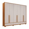 Guarda-Roupa Casal Tech 6 Portas 3 Gavetas 100% Mdf Freijó Trend/Off White Tx - Pnr Móveis