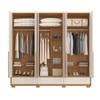 Guarda-Roupa Casal Tech 6 Portas 3 Gavetas 100% Mdf Freijó Trend/Off White Tx - Pnr Móveis