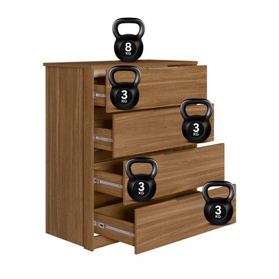 Cômoda Alia 4 Gavetas Amêndola Touch - Demóbile