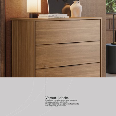 Cômoda Alia 4 Gavetas Amêndola Touch - Demóbile