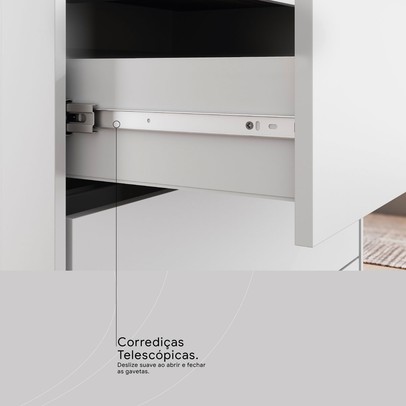 Cômoda Alia 4 Gavetas Branco - Demóbile