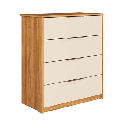 Cômoda Alia 4 Gavetas Cinamon/Off-White - Demóbile
