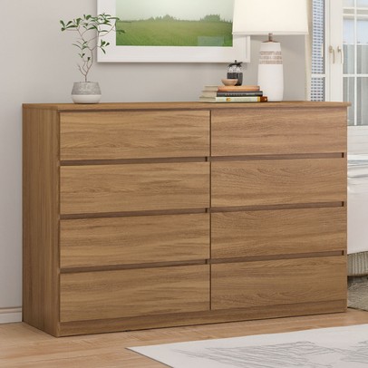 Cômoda Sintra 8 Gavetas Amêndola Touch - Demóbile