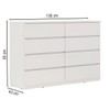 Cômoda Sintra 8 Gavetas Branco - Demóbile