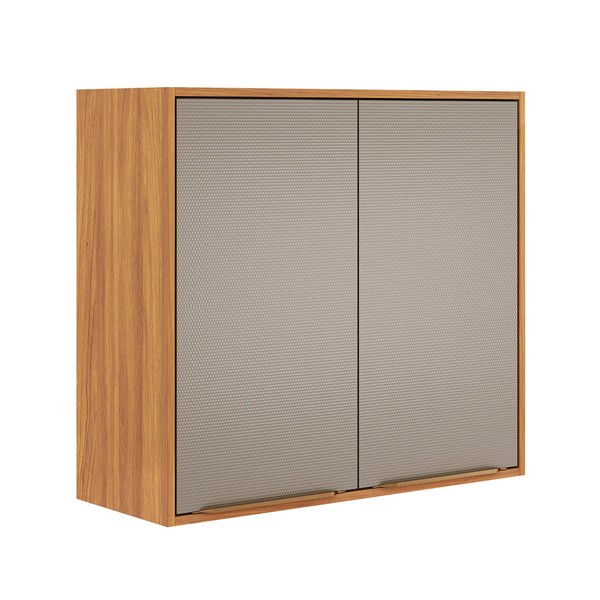 Armário Aéreo Cozinha Plena 2 Portas 80cm Cinamon/Nude Prime Tx - Demóbile