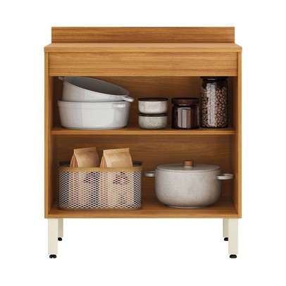 Balcão de Cozinha Plena 2 Portas 80cm Cinamon/Nude Prime Tx - Demóbile