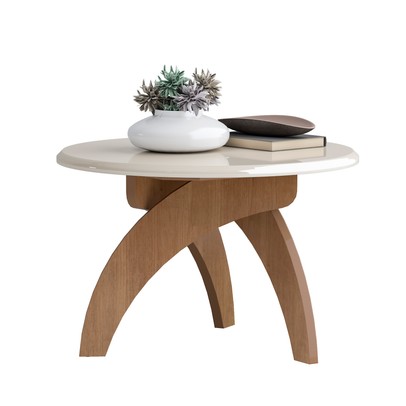 Mesa de Centro Jade Cinamomo/Off White - Artely