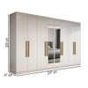 Guarda-Roupa Casal Odisseia Plus 8 Portas 4 Gavetas com Espelho Branco - Maxel
