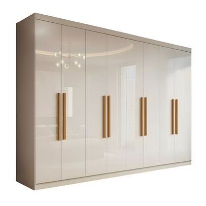 Guarda-Roupa Casal Odisseia Plus 8 Portas 4 Gavetas Branco - Maxel